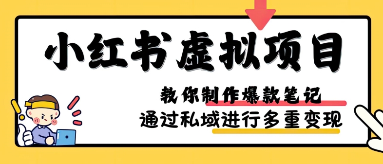 小红书虚拟项目实战，爆款笔记制作，矩阵放大玩法分享-揽颜居工坊