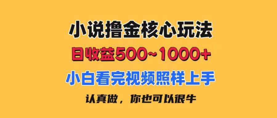小说撸金核心玩法，日收益500-1000+，小白看完照样上手，0成本有手就行-揽颜居工坊