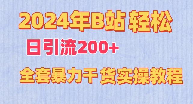 2024年B站轻松日引流200+的全套暴力干货实操教程【揭秘】-揽颜居工坊