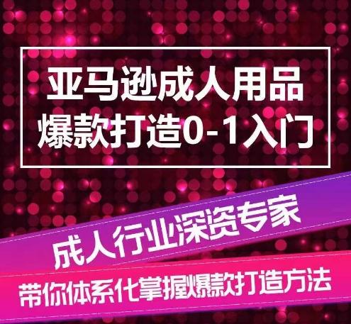 亚马逊成人用品爆款打造0-1入门，系统化讲解亚马逊成人用品爆款打造的流程-揽颜居工坊