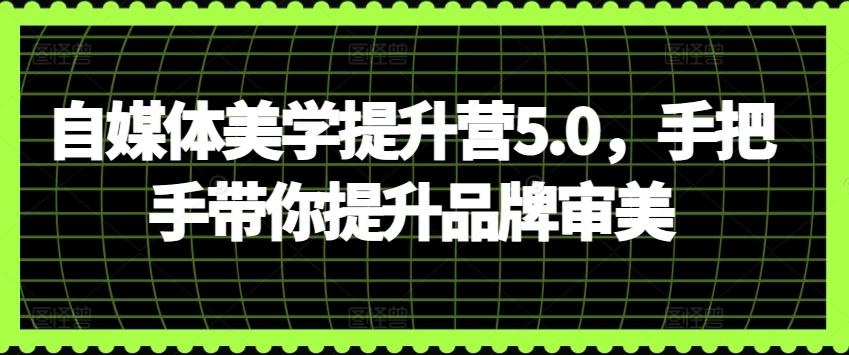 自媒体美学提升营5.0，手把手带你提升品牌审美-揽颜居工坊