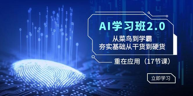 AI学习班2.0:从菜鸟到学霸,夯实基础从干货到硬货,重在应用(17节课)-揽颜居工坊
