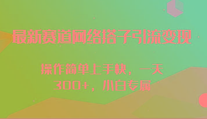 最新赛道网络搭子引流变现!!操作简单上手快，一天300+，小白专属-揽颜居工坊