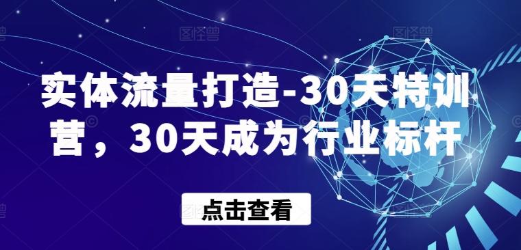实体流量打造-30天特训营，30天成为行业标杆-揽颜居工坊