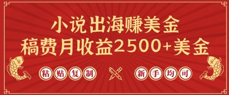 小说出海赚美金，稿费月收益2500+美金，仅需chatgpt粘贴复制，新手也能玩转【揭秘】-揽颜居工坊