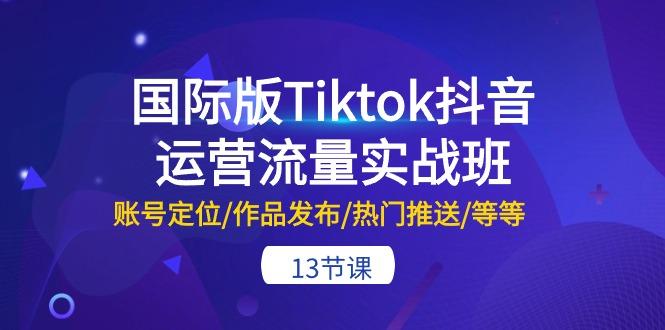 国际版Tiktok抖音运营流量实战班：账号定位/作品发布/热门推送/等等-13节-揽颜居工坊