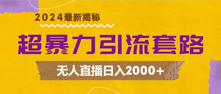 超暴力引流套路，无人直播日入2000+-揽颜居工坊