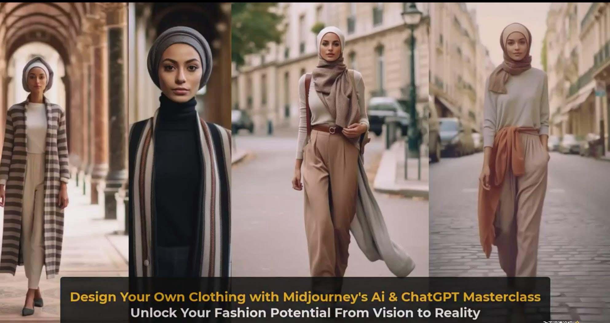 图片[10]-利用 Midjourneys Ai 人工智能设计自己的服装AI大师班-10节课-中英字幕-揽颜居工坊