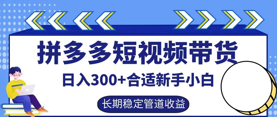 拼多多短视频带货日入300+，实操账户展示看就能学会-揽颜居工坊