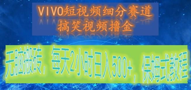 VIVO短视频细分赛道，搞笑视频撸金，无脑搬砖，每天2小时日入500+，保姆式教程-揽颜居工坊