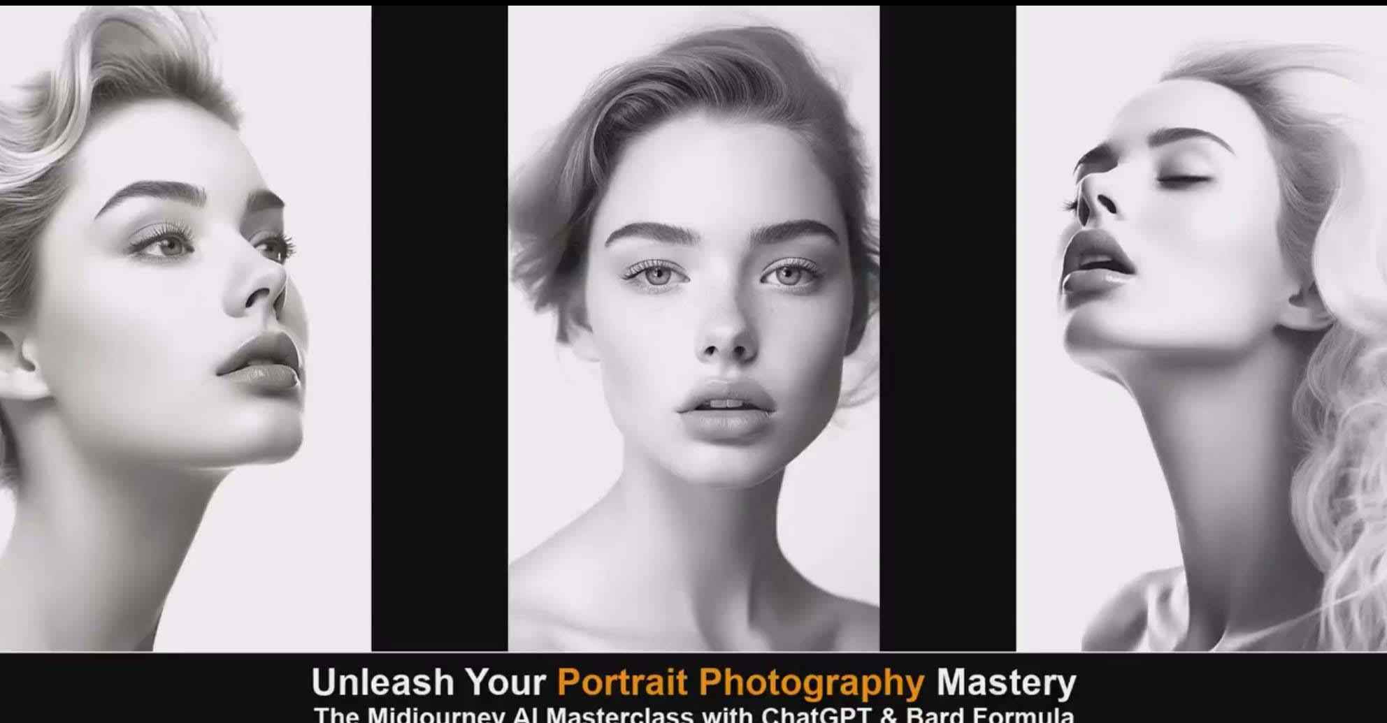 图片[1]-(9312期)Midjourney v5 ChatGPT 和 Bard AI人工智能人像摄影大师班-15节-中英字幕-揽颜居工坊