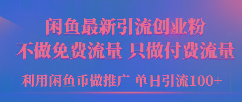 (9584期)2024年闲鱼币推广引流创业粉，不做免费流量，只做付费流量，单日引流100+-揽颜居工坊